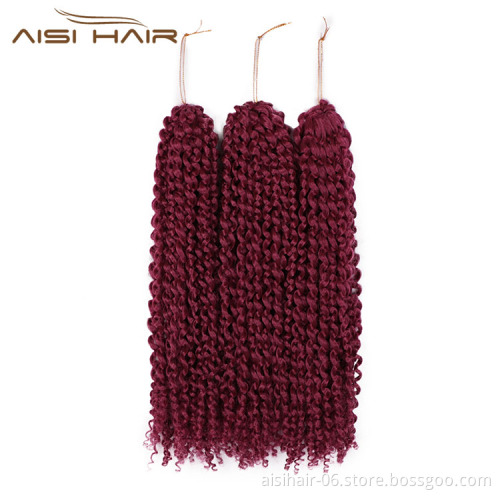 Aisi Hair Wholesale Twist Braids Hairpieces Goddess Faux Locs Red Color Crochet Braids Hair Extensions Synthetic For Black Women